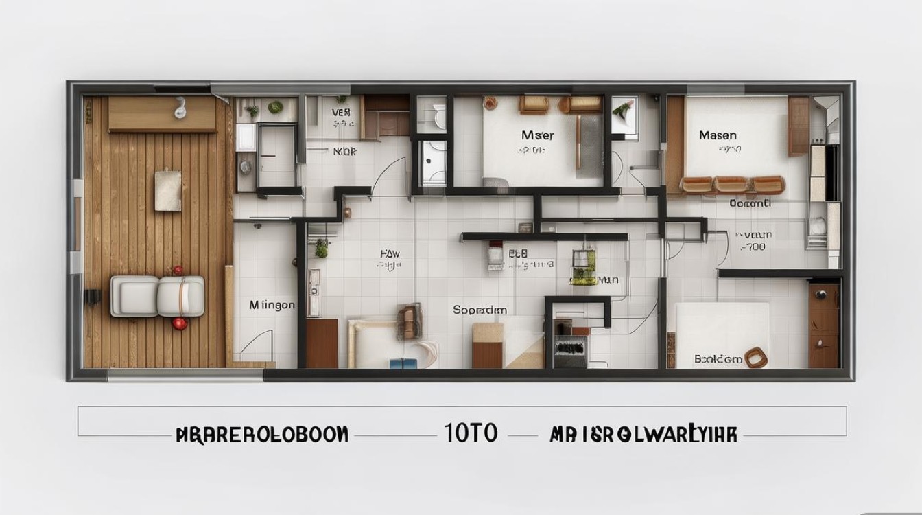 100平三室两厅户型图